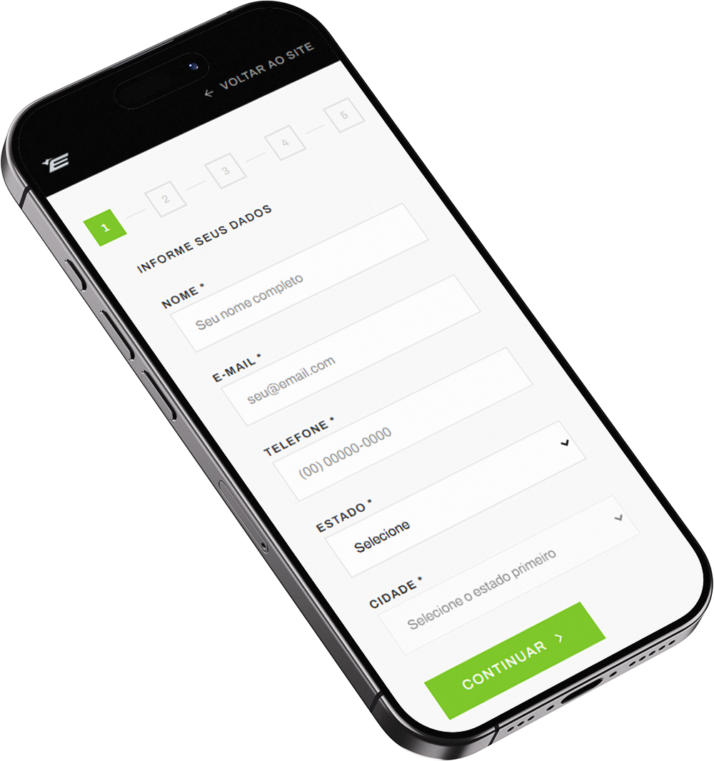 Formulário de contato responsivo em site profissional para captação de leads - Targos